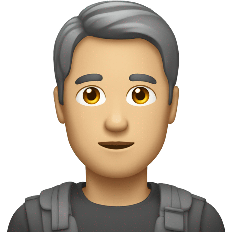 Homme qui réfléchis au-dessus du vide emoji