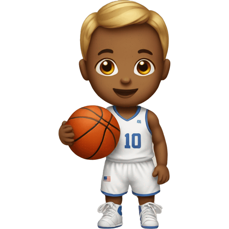 Baby playing basketball  emoji