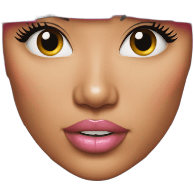  Nicki minaj pink hair frange emoji