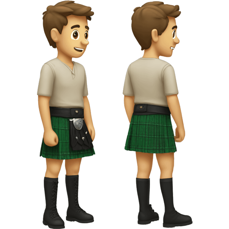 Man putting on a kilt emoji