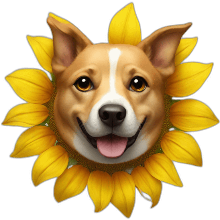 sunflower dog emoji