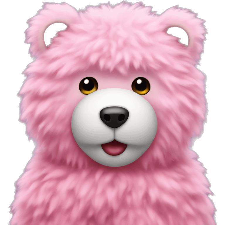 Pink fluffy teddy  emoji