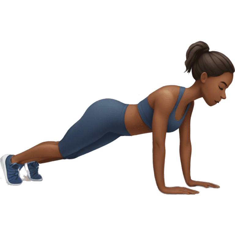 women at the gym doing plank emoji