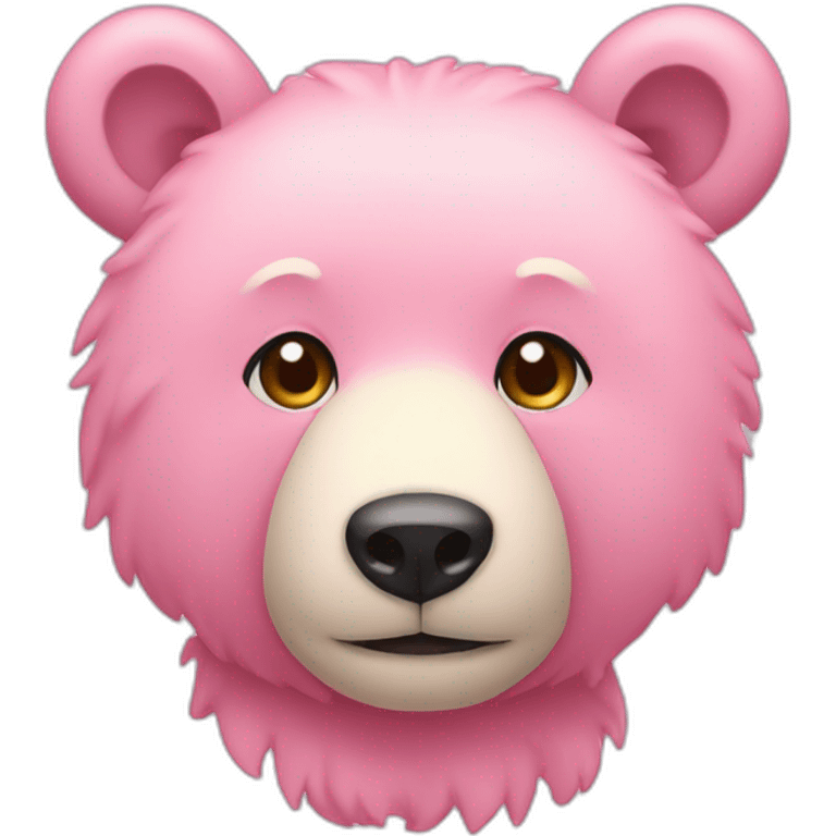 Pastel pink bear emoji