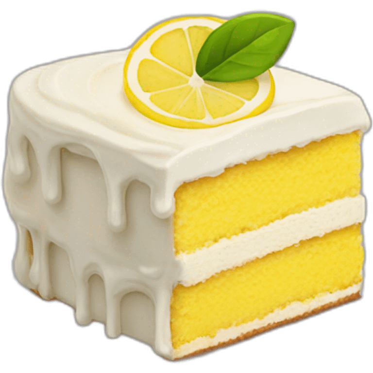 lemon piece of cake emoji