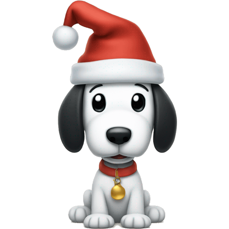 Snoopy wearing a Christmas hat  emoji