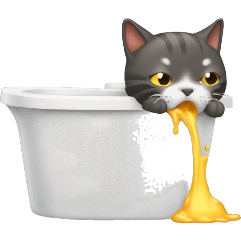 cat puking emoji