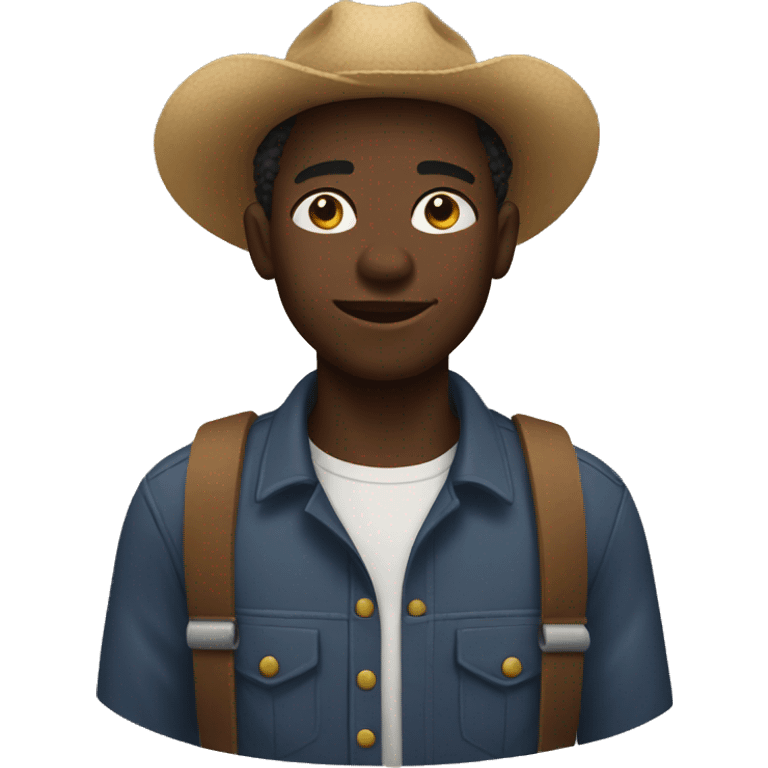 black farm boy emoji