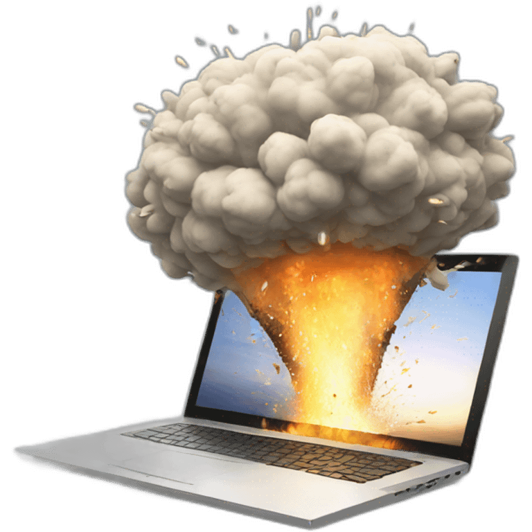 Exploding laptop emoji