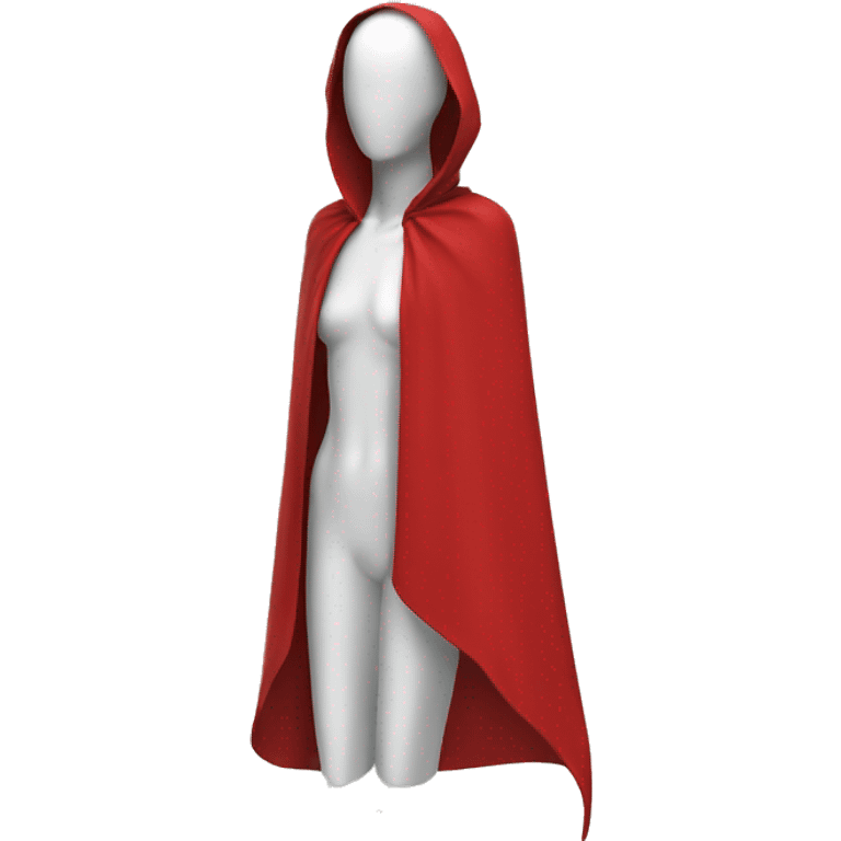 faceless mannequin flapping red cape without hood emoji