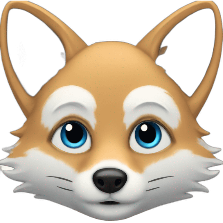 blue fox emoji