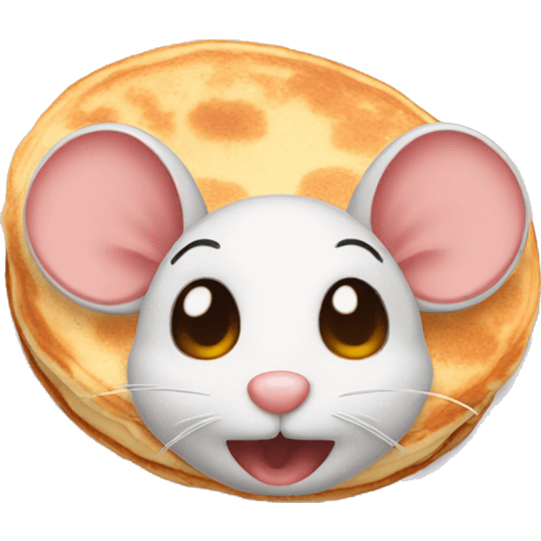 Mouse pancake emoji