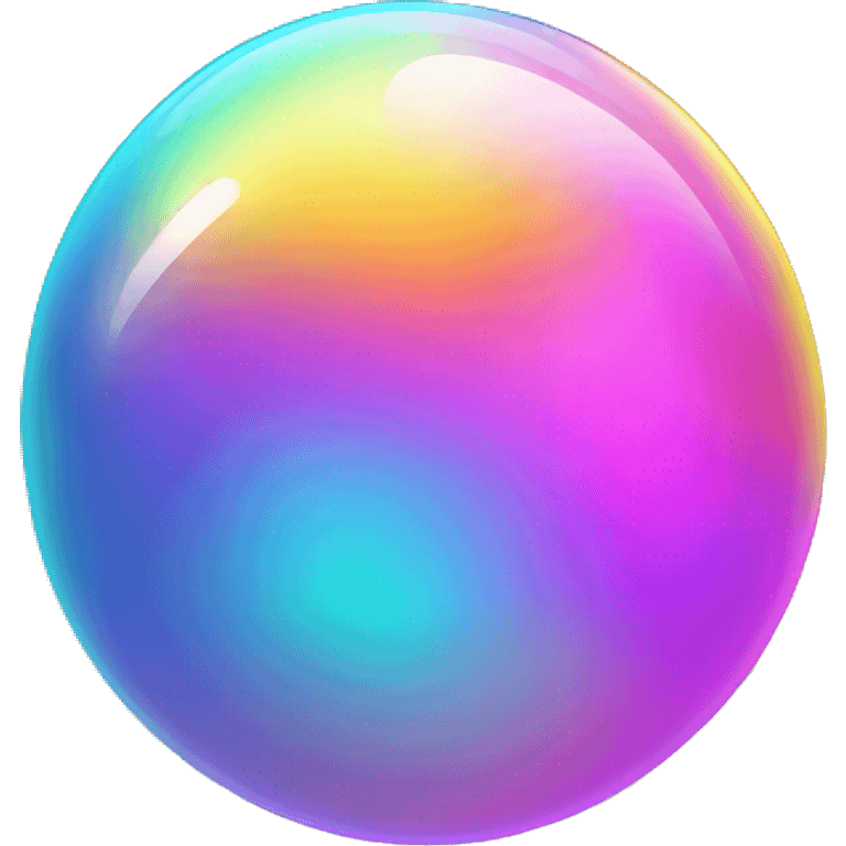 Iridescent neon bubble  emoji