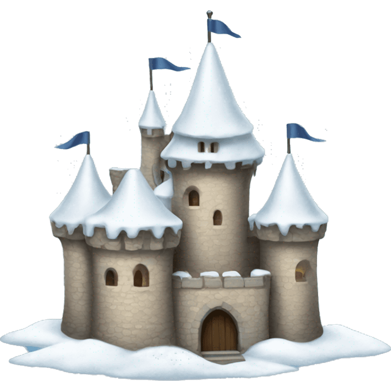 snow covered castle emoji