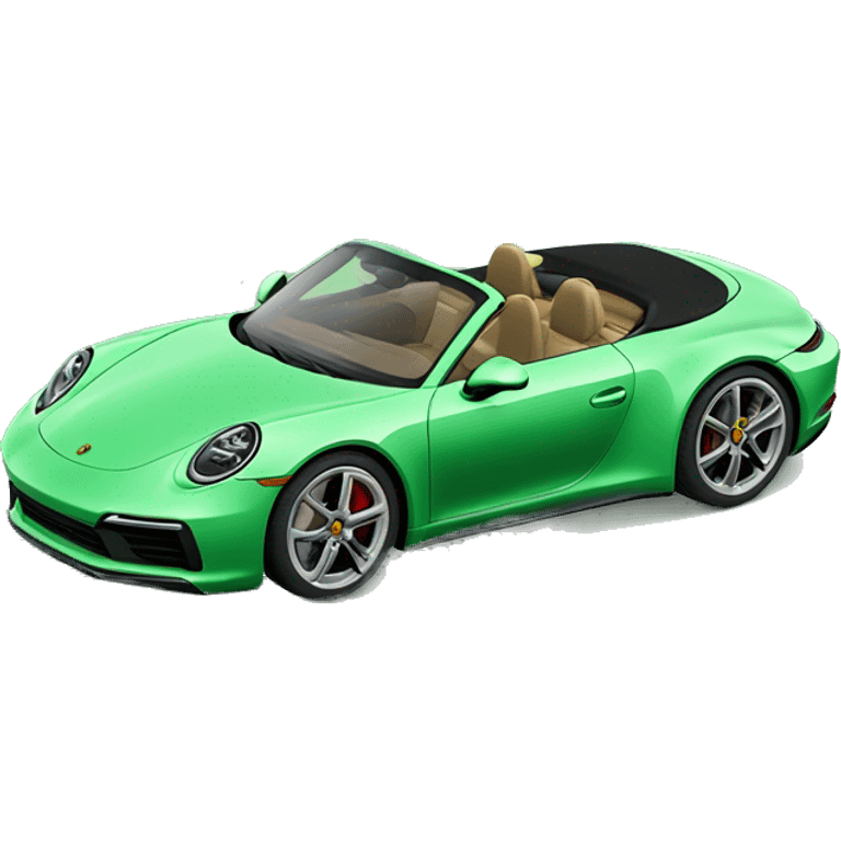 Porsche 2020 Green 911 cabriolet emoji