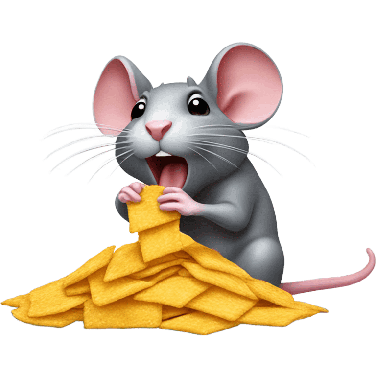 rat eating spicy chips emoji