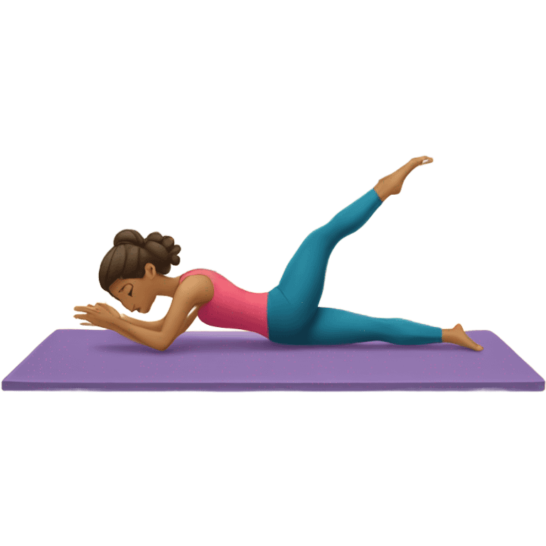 Woman doing pilates emoji