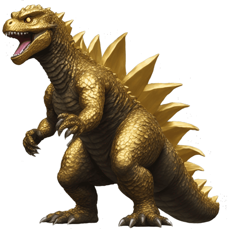 Gold Godzilla  emoji