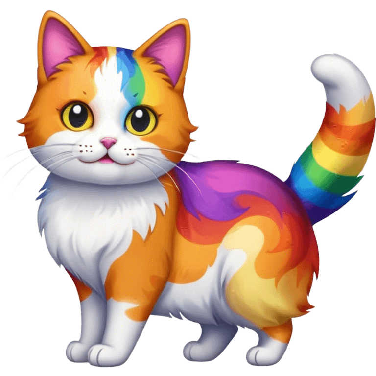 Rainbow cat emoji