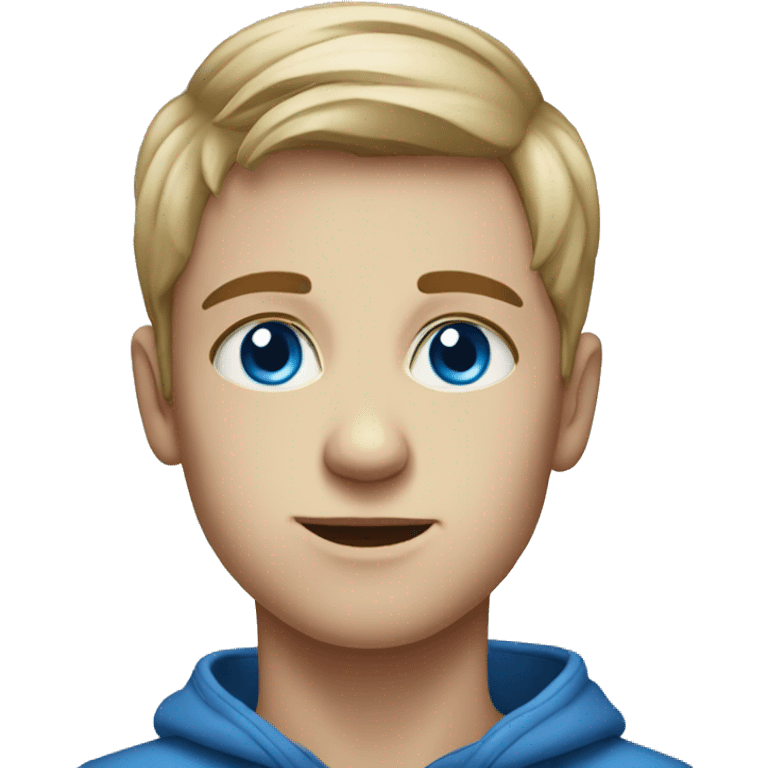 portrait of a young male with blue eyes emoji