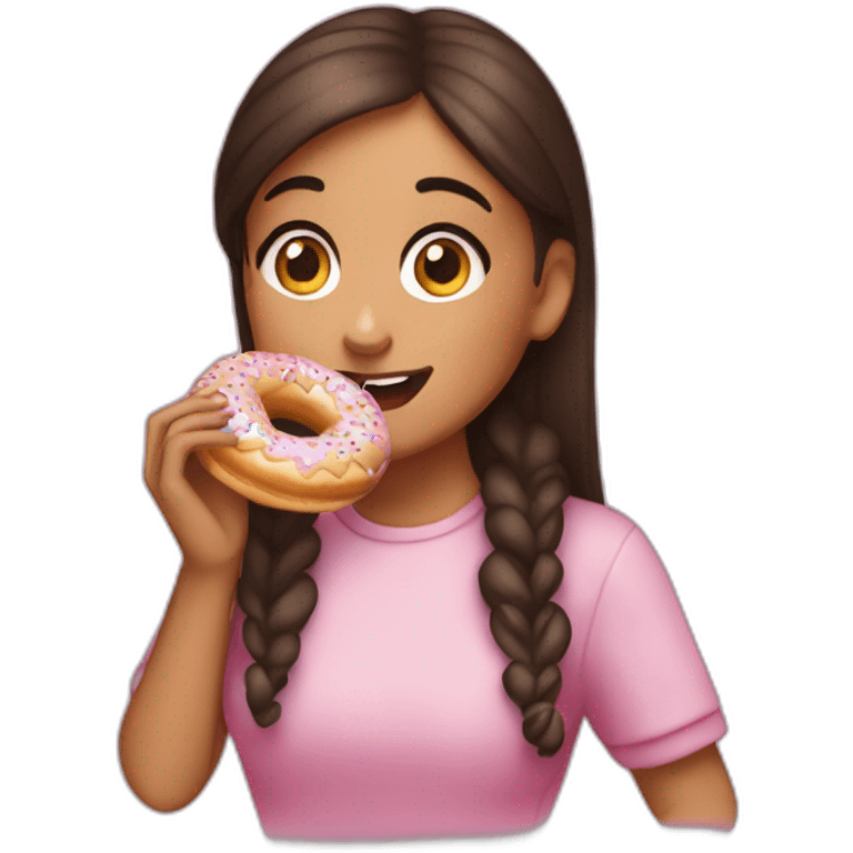 ariana grandee eating a donut emoji