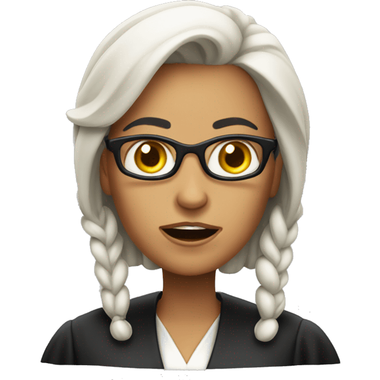 mad female judge emoji