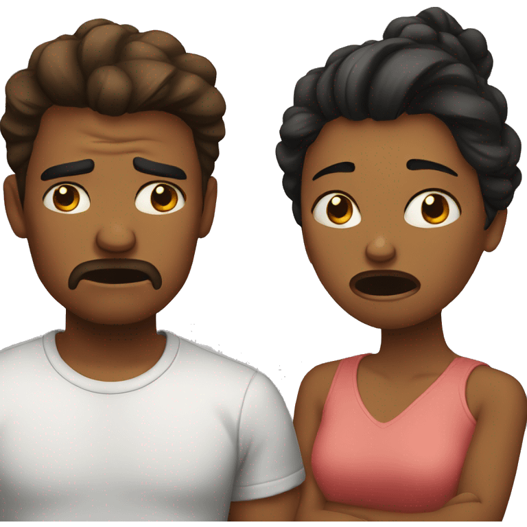 angry couple crying emoji