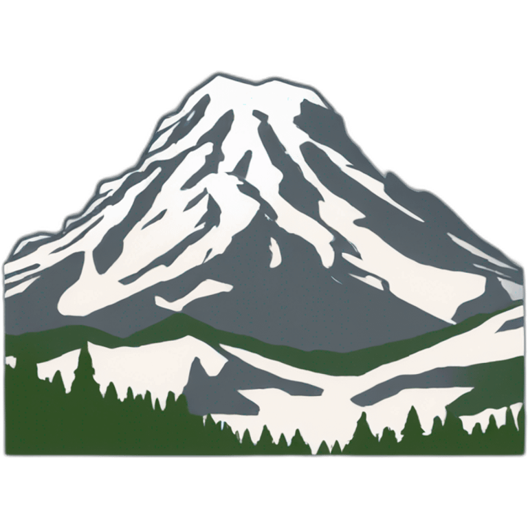 Mountain, Mount rainier, logo, icon emoji