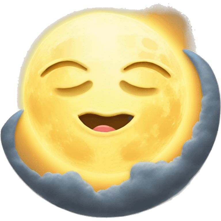 moon kissing the sun emoji