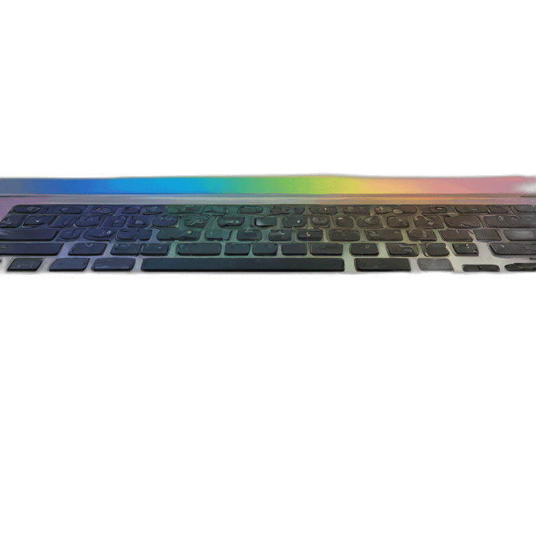 rainbow gradient laptop screen emoji