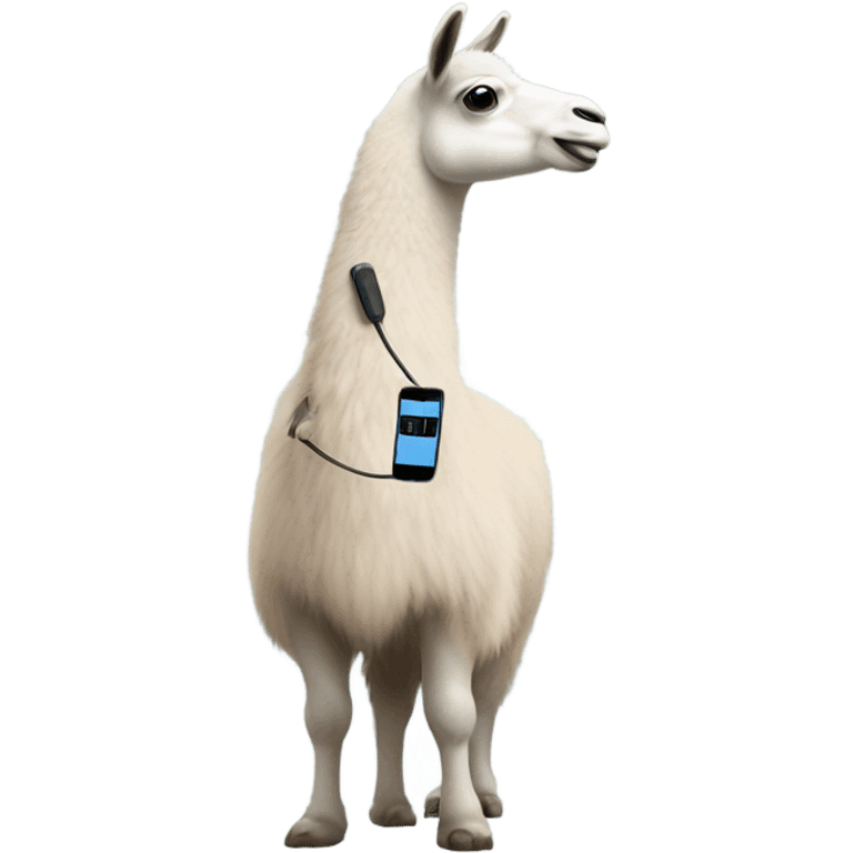 lama talking on the phone emoji