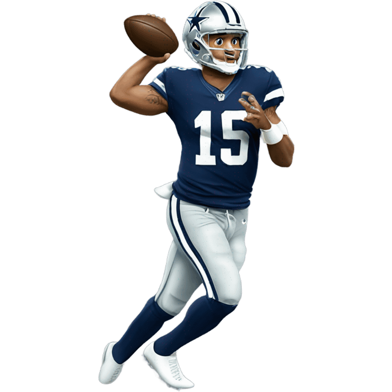 Dak prescott throwing silver football emoji