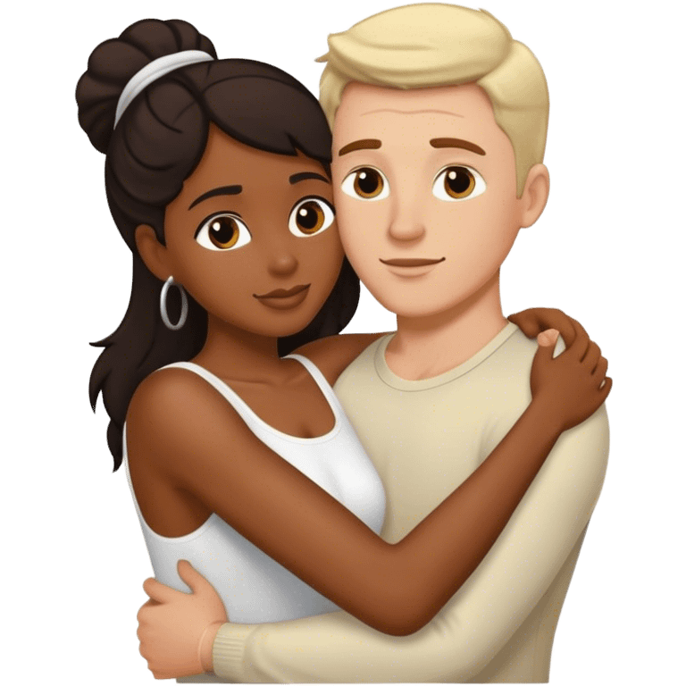 White boyfriend black girlfriend emoji