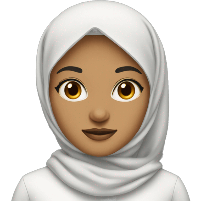 hijabi woman rocket scientist with light skin and black eyes emoji