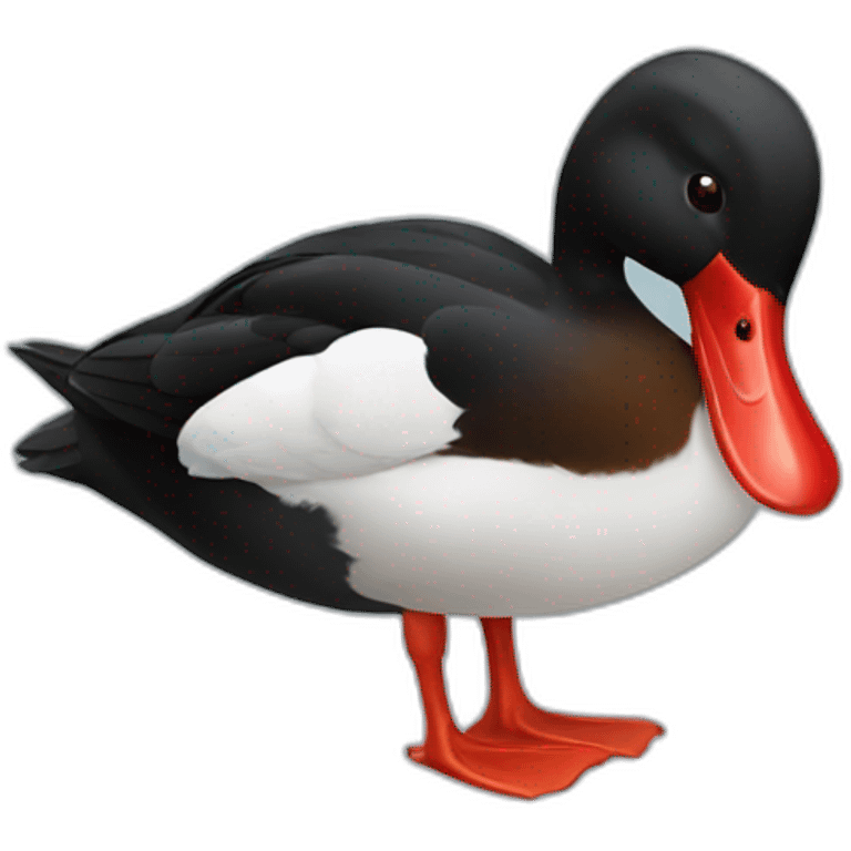 Black red duck emoji