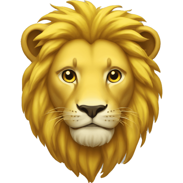 Yellow lion emoji