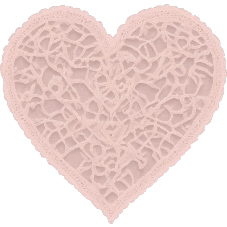 Pale pink lace heartbreak  emoji