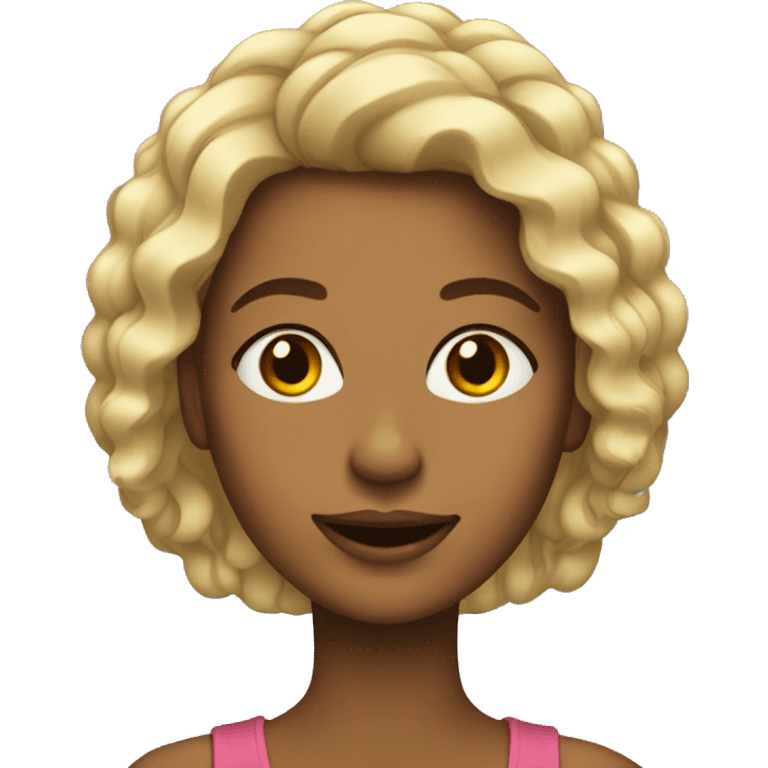 mulher de cabelo de trança emoji