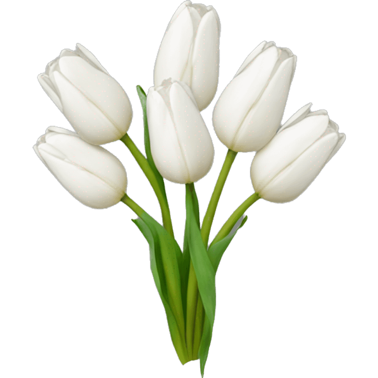 white tulip bouquet  emoji