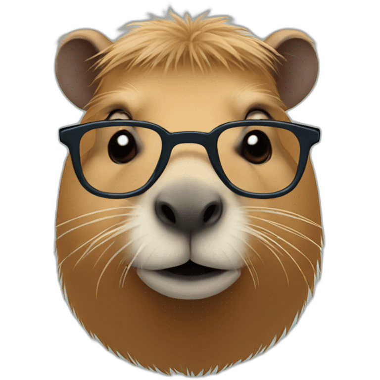 capybara with glasses emoji