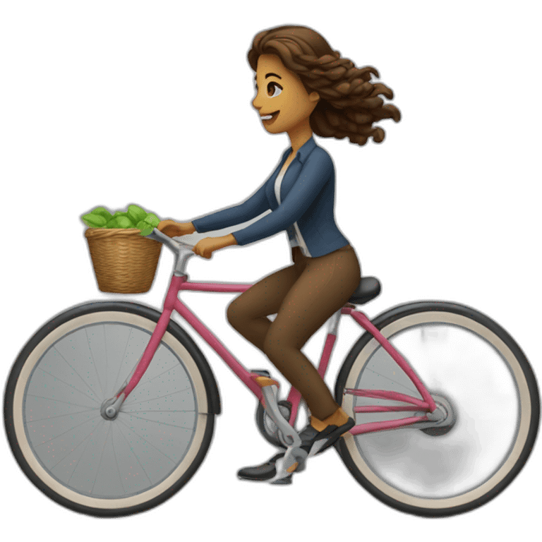 Femme sur un velo emoji