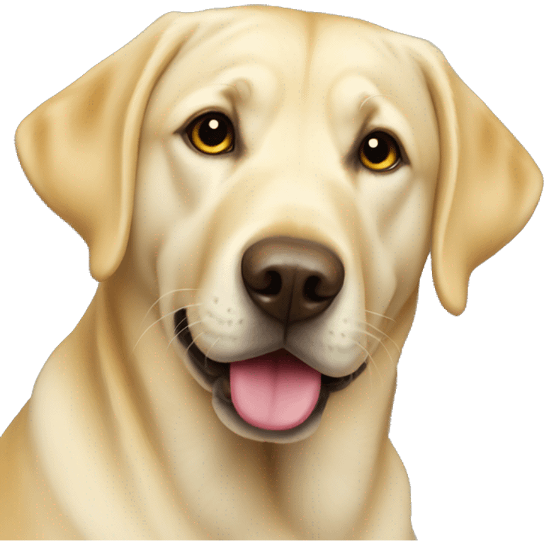 Yellow lab, happy  emoji