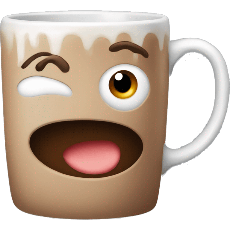 Mug of coffee but cute  emoji