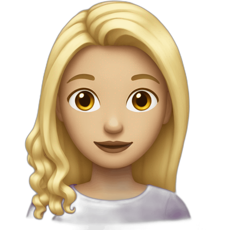 girl wiht blonde hair emoji