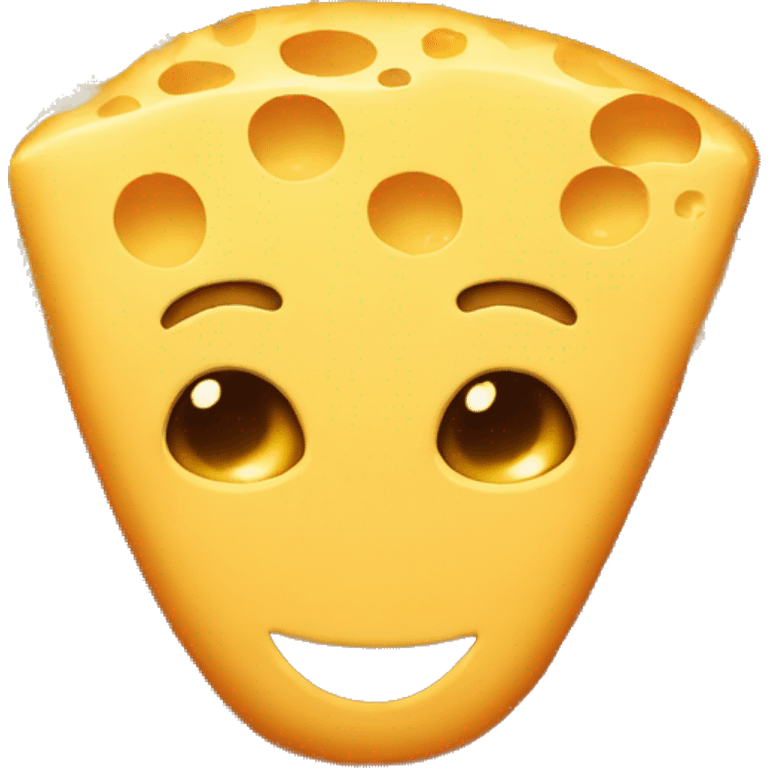 cheese face love emoji