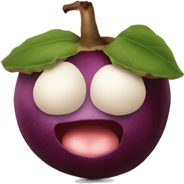 Mangosteen has a lovely chubby face emoji