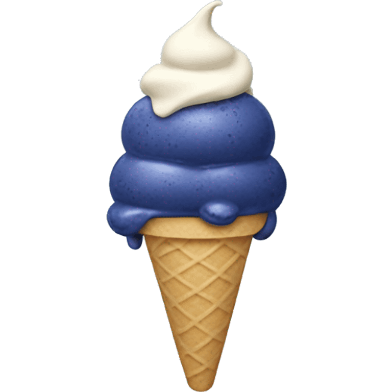 Blueberry ice cream emoji