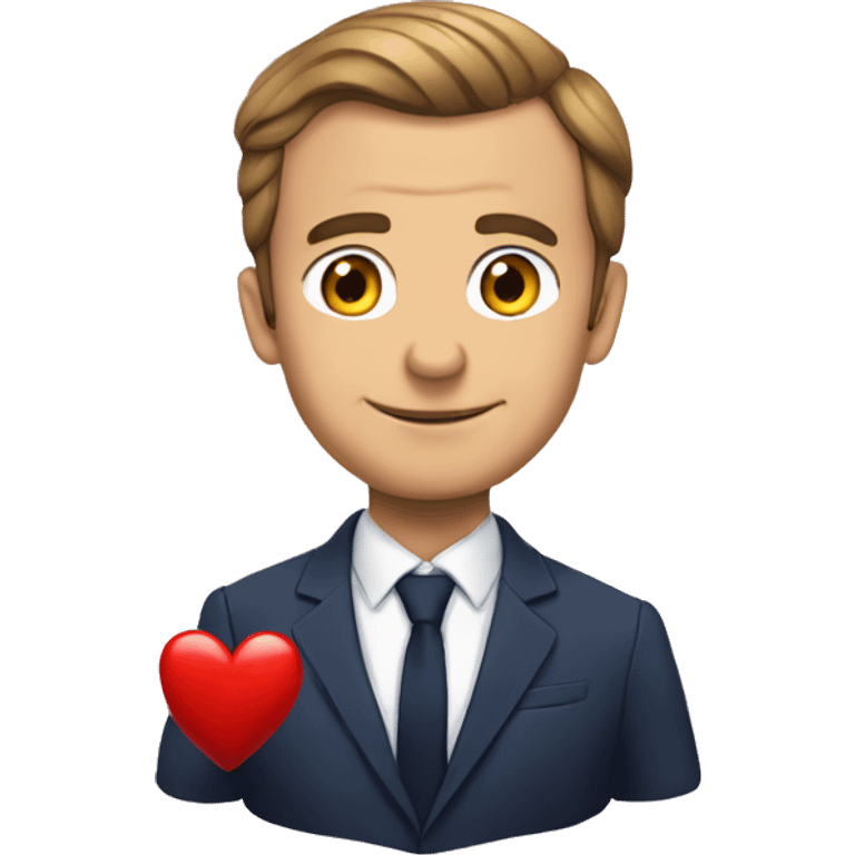 Macron qui fais un coeur  emoji