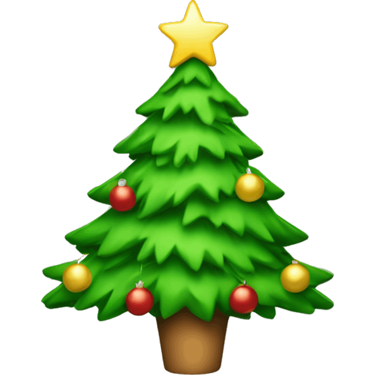 green christmas tree decorated emoji