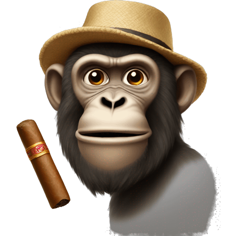 Monkey with a beard and a cigar emoji